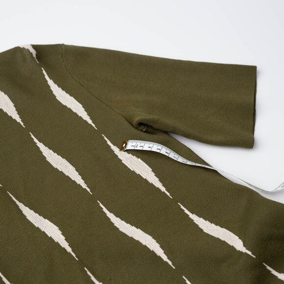 Saunders x RTR Jacquard Green Knit Dress - Picture 8 of 9